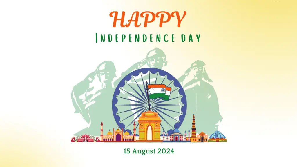 Colorful Illustration Indian Independence Day Instagram Post